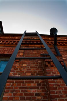 Ladder leading to a sky