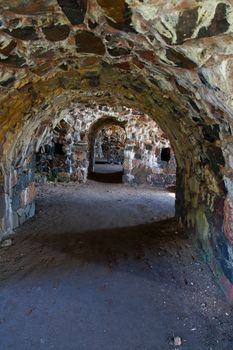 inside of castle ruins rock