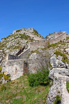 Part of the fortress of Knin, second largest military fortification in the Europe, city of Knin, Croatia