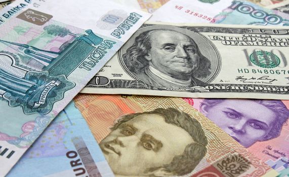 currencies: euro, dollar, rouble, hrivna