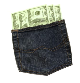 cash in a pocket