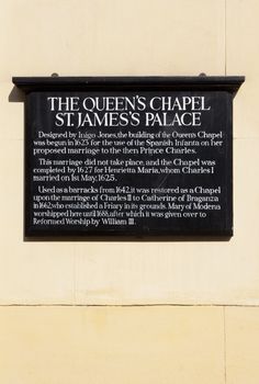 Queen's Chapel at St. James's Palace in London.