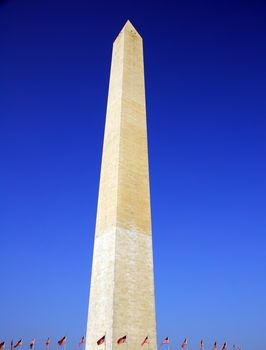 Tall prominent Washington Monument structure in Washington DC USA