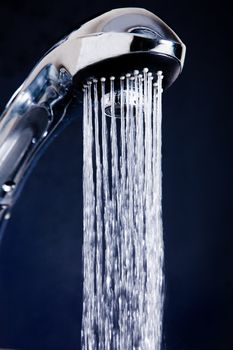 Kitchen faucet in shower mode