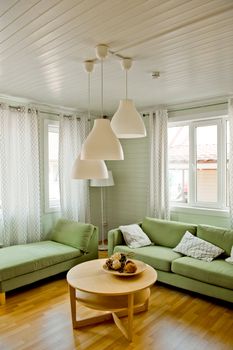 Privat house interior. Traditional Scandinavian interior.
