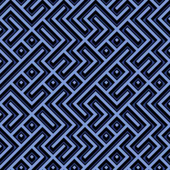 Blue Geometric Seamless Pattern Illustration