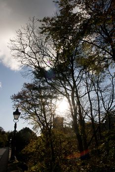 Lismore castle over looking the beautiful blackwater river in county Waterford Ireland