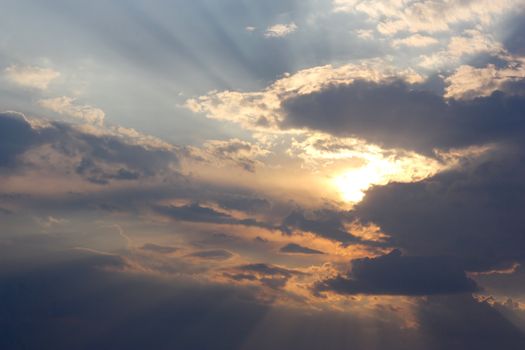 Evening sky with clouds