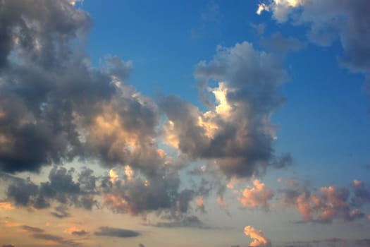 Evening sky with clouds