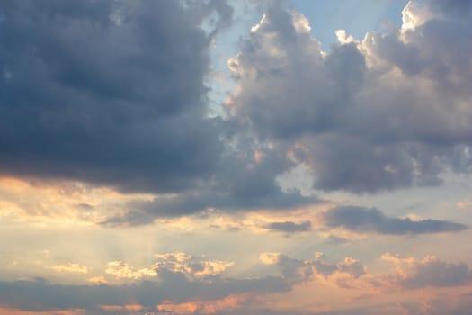 Evening sky with clouds