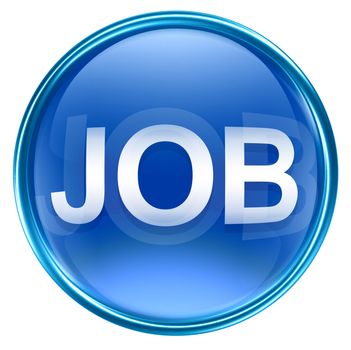 Job icon blue, isolated on white background