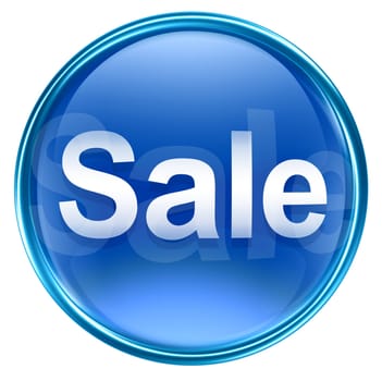 Sale icon blue, isolated on white background