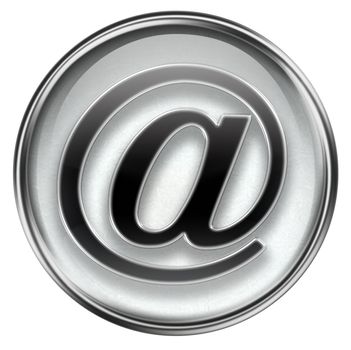 email symbol grey, isolated on white background.