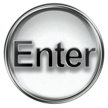 Enter icon grey, isolated on white background