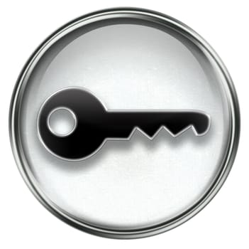 Key icon grey, isolated on white background