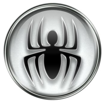 Virus icon grey, isolated on white background.