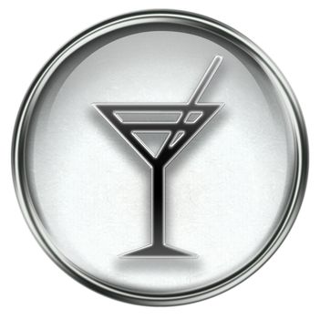 wine-glass icon grey, isolated on white background.