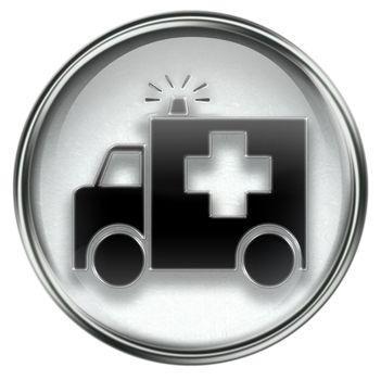 First aid icon grey, isolated on white background.