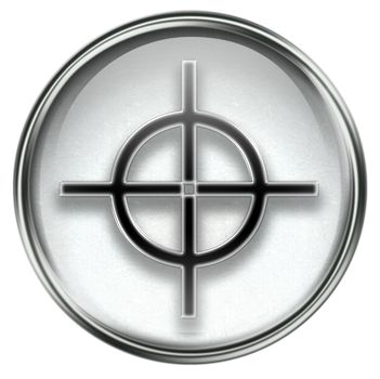 target icon grey, isolated on white background.
