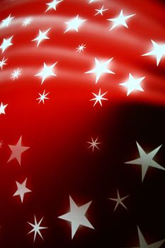 red christmas stars abstract background