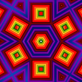 Kaleidoscope Abstract background color rectangles forming star