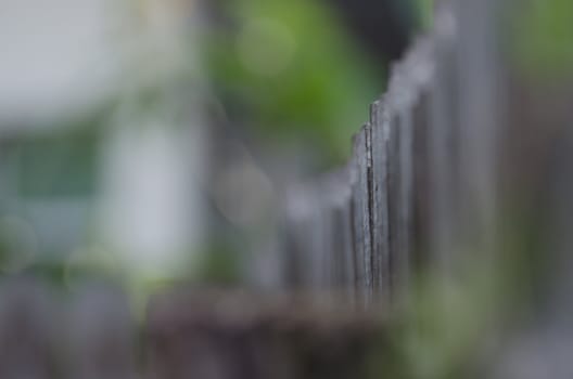 old fence with narrow depth of field