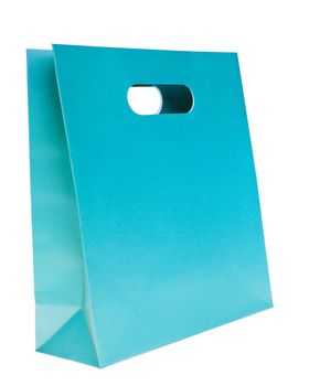 shopping bag, blue color