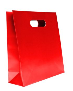 shopping bag, red color