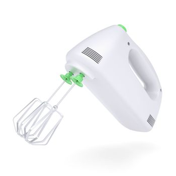 White hand mixer. Isolated render on a white background