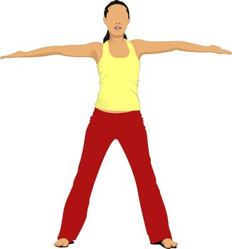 Yoga pose - vector poster