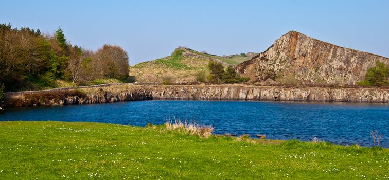 cawfields at the roman Hadrians Wall in England