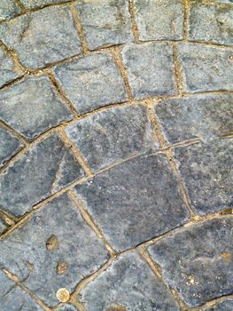 cobble stone effect printed in concrete