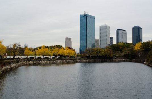 The Skyline of Osaka Business Park in autumn