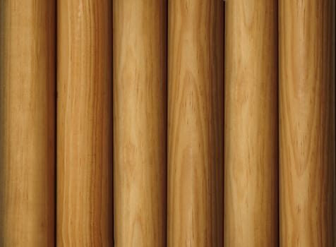 Wooden poles forming a background texture