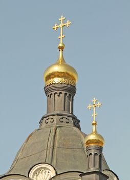 The crosses of orthodox church in Russia