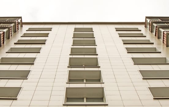 An up-view on a tall modern building