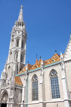 view of Matthias church in Budapest, Hungary