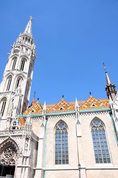 view of Matthias church in Budapest, Hungary