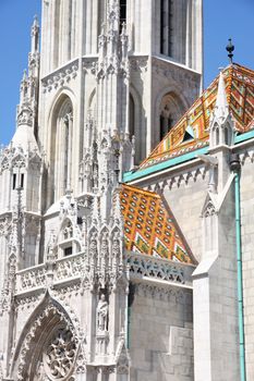 view of Matthias church in Budapest, Hungary