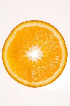 Orange slice isolated on a white background