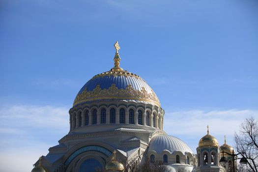 Fragment the Naval Cathedral of St. Nicholas Church, a monument to all the dead sailors ever. Kronstadt, built in 1913 by the architect Vasily Kosyakov.