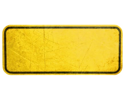 Empty Yellow Sign, attention and alert sign.