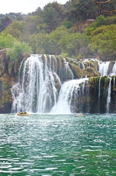 National park Krka, waterfall on Krka river, Croatia