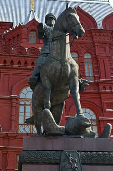 Marshal Zhukov Monument in Moscow.