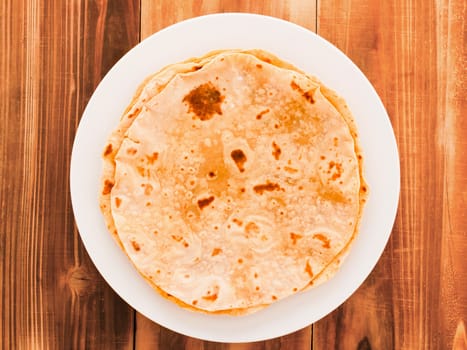 close up of indian chapati bread