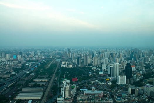 Aerial view of Bangkok from Baiyoke Sky Tower