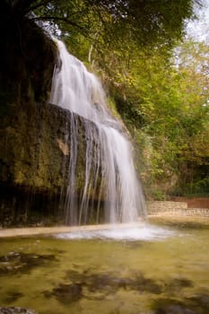 Beautifu waterfall - nature conservation concept