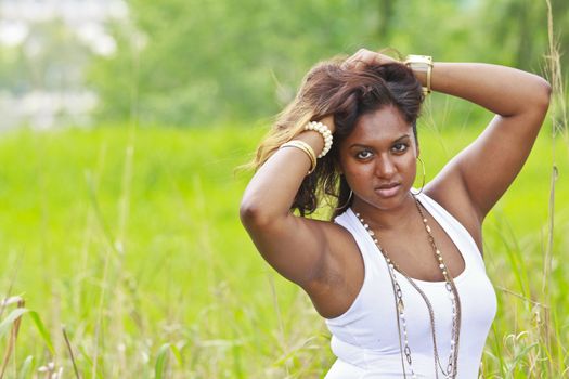 Black woman in nature