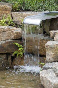 waterfall on the floriade the  World Horticultural Expo in Venlo the Netherlands 