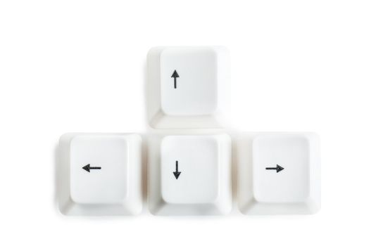 Four keys of keyboard with arrows